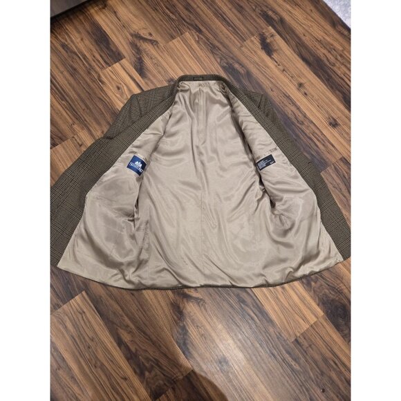 Stafford Lambswool Blazer Sz 43R Check Tweed Plaid Sport Coat - Picture 6 of 15